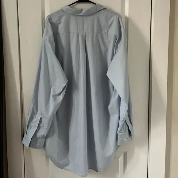 Sunday Best light blue cotton oversized button-up FUTURE shirt from Aritzia - Picture 5 of 9